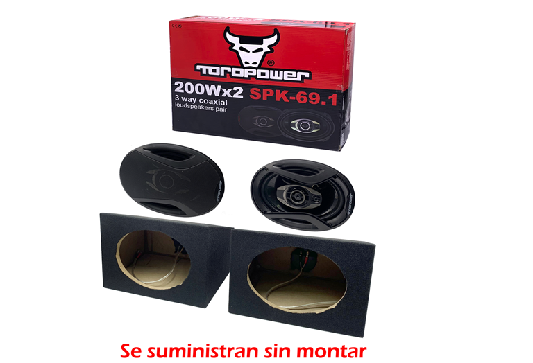 Imagen del producto PACK 6X9" 2BASS-BOX + JGO ALTAVOCES COAX 3Vias