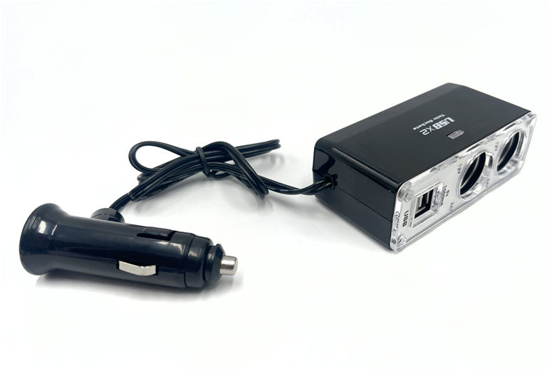 Imagen del producto CARGADOR TOMA MECHERO 2USB+2TOMAS MECHERO (12/24V)