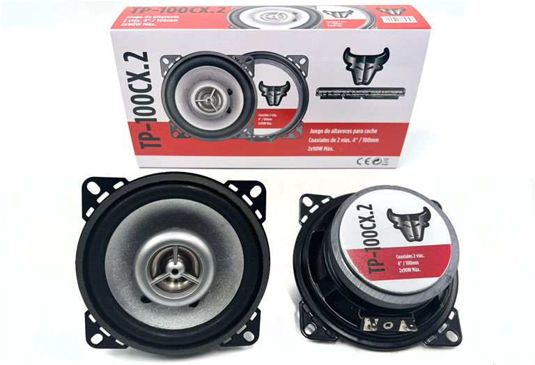 Imagen del producto JGO ALTAVOCES 4"/100mm 2x 90WMax Coax 2Vías. SUPER ECO