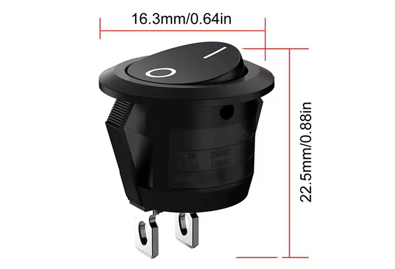 Imagen del producto BOTON INTERRUPTOR EMPOTRABLE BASCULANTE MINI ON/OFF